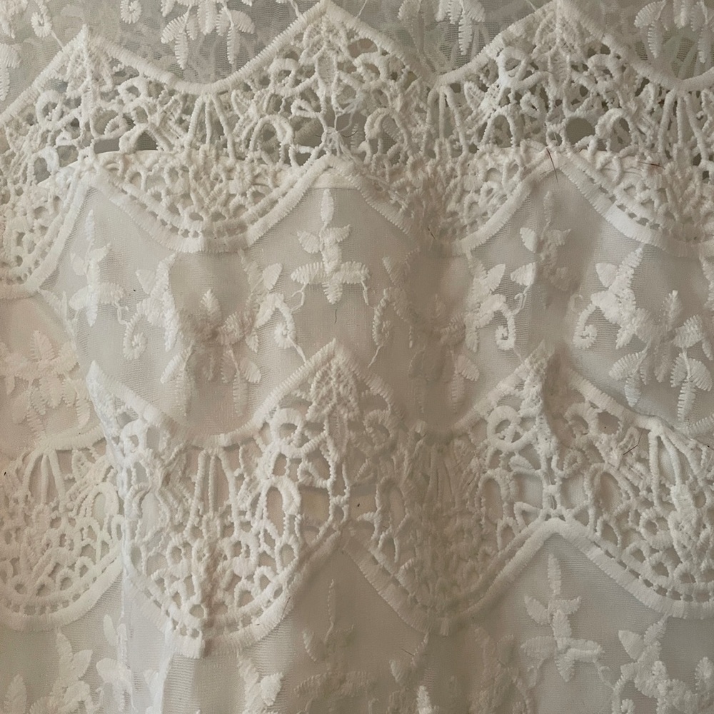 White lace blouse w/ built in cami